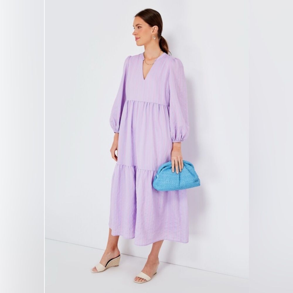 Tuckernuck Pomander Place Lavender Stripe Alora Dress